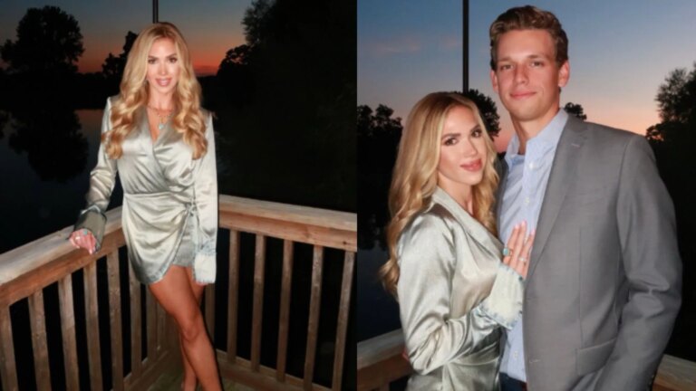 The heads of the heiress Gracie Hunt Twins with Bf Derek Green in elegant gray dress for the photo of the romantic gold 37 1af2a 17596883352485 1920