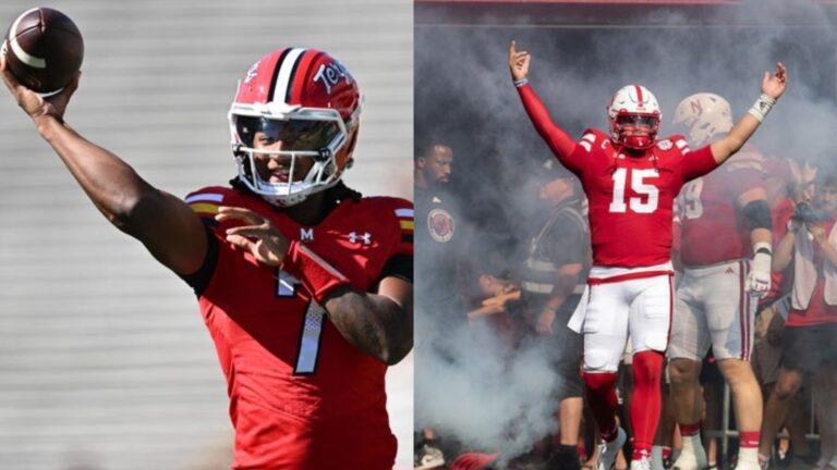 Nebraska Qb Dylan Rayola falls 2 words while Huskers face Malik Washington Maryland 27 94772 17597644581020 1920