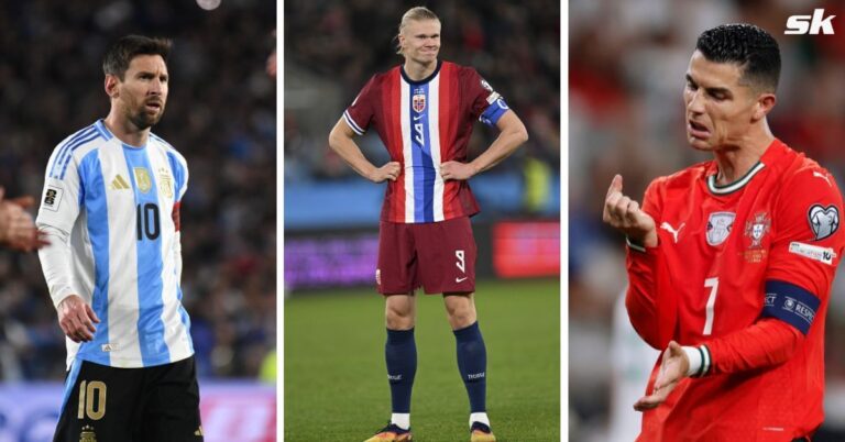Lionel Messi took sixth place and Cristiano Ronaldo in 7th place as the fastest players list to get 50 international goals revealed after Haaland Hat-trick 1 d567b 17603329595300 1920